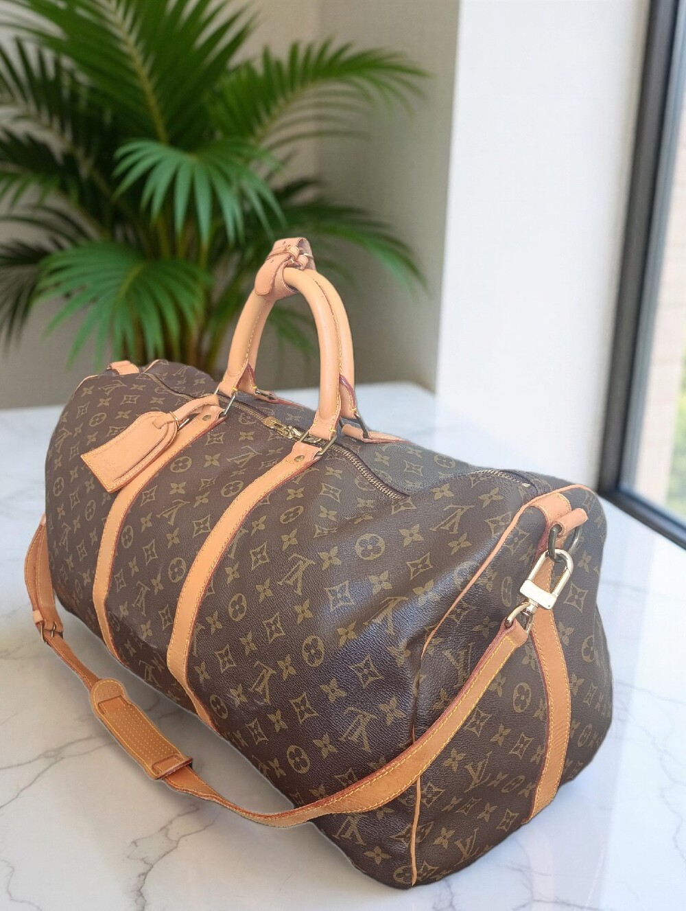 Louis Vuitton Keepall Bandouliere 55 Monogram Vintage 1990 Full Set ✨ - Picture 3 of 16